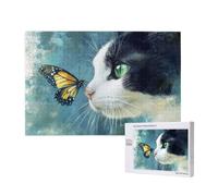 Puzzle Chat 2000 Pièces Adultes, Puzzles Classiques Art Papillon avec Boîte d'emballage et Photos de Référence, Relaxation/Soulagement du Stress/Jeux Amusants, DIY Creatif Cadeau pour Femme 2T-759