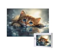 Puzzle Chat 4000 Pièces Adultes, Puzzles Classiques Art Mignon avec Boîte d'emballage et Photos de Référence, Relaxation/Soulagement du Stress/Jeux Amusants, DIY Creatif Cadeau pour Femme 2T-294