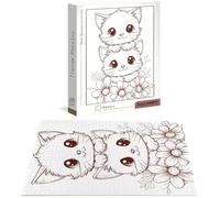 Puzzle Chat 5000 Pièces Adultes, Puzzle 5000 Pièces pour Adultes et Enfants à Partir de 14 Ans, Fleur Puzzles Bois de Qualité Supérieure avec Une Boîte d'emballage Exquise, Cadeau Femme/Homme B-7694
