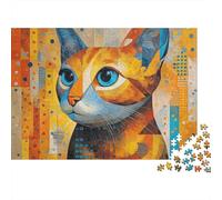 Puzzle Chat Adorable, Jeux Éducatifs, Jeux de Puzzle Défi, Idées Cadeaux pour Femmes et Hommes, 1000 pièces (75x50cm)