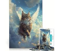Puzzle Chat Angélique Adultes 1000 Pièces Jeu de Mémorisation Amusant Découpe de Haute Précision Facile à Apprendre Plaisir en Famille (38x26cm)