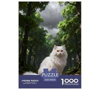 Puzzle Chat Angora Turc 1000 Pièces pour Adultes Et Enfants, Défiant Et Stimulant, Casse-tête Bois, Décoration Intérieure, Cadeau Anniversaire 70x50cm/1000pcs