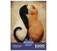 Puzzle Chat Artistique Classiques Jouets Défi Gifts for Family Animaux Adulte 1000 Pièces Décoration Murale Adultes Et Enfants 70x50cm/1000pcs