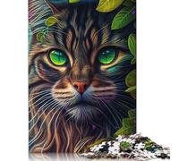 Puzzle Chat Artistique pour Adultes et Adolescents, 1000 Pièces, Puzzle en Papier pour Adolescents, Cadeau, Cadeau Jeu d'Ingénie, 1000 Pièces (38x26cm)