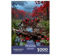 Puzzle Chat Bengal 1000 Pièces pour Adultes Et Enfants, Défiant Et Stimulant, Puzzle Marais d'Érable, DéCoration, Cadeau Adulte 70x50cm/1000pcs