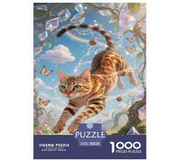 Puzzle Chat Bengal Qui Compte 1000 Pièces pour Adultes,Fantasy Paysage Naturel Un Jeu De Dexérité Très Difficile Puzzle Jeu Éducatif Aux Défis l'art De La Décoration Moderne 38x26cm/1000pcs