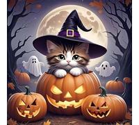 Puzzle Chat de la Nuit Terreur de 500 Pièces pour Adultes, Puzzles 500 pièces Adultes, Jigsaw Puzzle d'art pour Défi, Puzzles Coloré à Faire soi-même pour la Décoration de la Maison