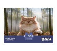 Puzzle Chat des Forêts Norvégiennes 1000 Pièces pour Adultes Et Enfants, Antistress, Développe La Concentration, Casse-tête Bambou Forêt, Home Decor, Cadeau Anniversaire 70x50cm/1000pcs