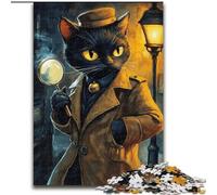Puzzle Chat Détective pour Adolescents, 1000 pièces, Anti-Stress, pour Passer des Vacances à la Maison, avec Affiche et fiche de Questions-réponses Assorties (26x38cm)