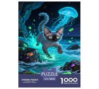 Puzzle Chat Devon Rex avec 1000 Pièces pour Adultes,Créatures fantastiques Un Jeu De Dexérité Très Difficile Puzzle Éducatif Aux Défis l'art De La Décoration Moderne 38x26cm/1000pcs