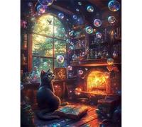 Puzzle Chat Domestique Magique de 2000 Pièces pour Adultes, Puzzles 2000 pièces Adultes, Jigsaw Puzzle d'art pour Défi, Puzzles Coloré à Faire soi-même pour la Décoration de la Maison
