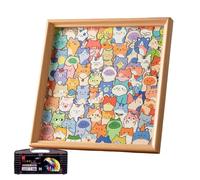 Puzzle Chat en Bois | Jouets Éducatifs en Bois de Coloriage - Puzzles d'animaux avec Cadre - pour Maison Voyage Préscolaire Chambre Salle de Jeux nniversaire Fête Journée des
