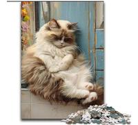 Puzzle Chat Endormi 1000 pièces pour Adolescents, Jeu Familial Anti-Stress, défi Difficile, Cadeaux pour Amis et Famille (26x38cm)