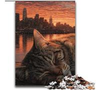 Puzzle Chat Endormi 2000 Pièces pour Adolescents, Idées Cadeaux, Assemblage de Motifs, Activités Amusantes à la Maison, Cadeau d'anniversaire, Cadeaux de Voyage (70x100cm)