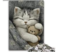 Puzzle Chat endormi 2000 pièces pour Adultes et Adolescents, pour Un séjour de détente et Un Amour de Couple (70x100cm)