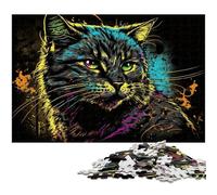 Puzzle Chat Fantastique 1000 pièces en Carton pour Adultes, Casse-tête Stimulant - Jouet Relaxant pour Adolescents 26x38cm / 10,23x14,96 Pouces
