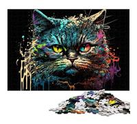 Puzzle Chat Fantastique 1000 Pièces, Puzzles pour Adultes, Activité Familiale, Décoration Maison, Cadeau de Vacances 50x75cm / 19,68x29,52 Pouces