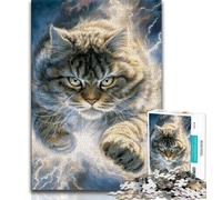 Puzzle Chat Fantastique pour Adolescents 1000 Pièces, Jeu Éducatif Défi Jouet Idéal comme Cadeau pour Toute la Famille 38x26cm