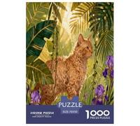 Puzzle Chat German Rex 1000 Pièces pour Adultes Et Enfants, Défi Ludique Et Familial, Puzzle Plantes Tropicales, Home Decor, Cadeau Famille 70x50cm/1000pcs