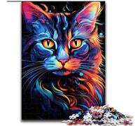 Puzzle Chat Graffiti Coloré 1000 Pièces pour Adultes, Défi d'Intelligence Cérébrale, Jouets Addictifs, Cadeaux d'anniversaire pour 14 Ans et Plus (50x75cm)
