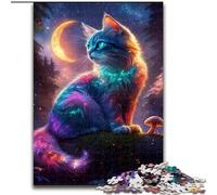 Puzzle Chat Magique 1000 pièces pour Adultes, Cadeaux, Interaction Parent-Enfant intéressante pour réduire Le Stress (50x75cm)