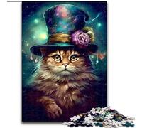 Puzzle Chat Magique pour Adultes 1000 Pièces, Activités Familiales Amusantes à la Maison, Cadeau d'anniversaire, Cadeaux de Voyage (26x38cm)