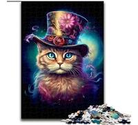 Puzzle Chat Magique pour Adultes 1000 Pièces, Assemblage de Motifs Amusant à la Maison, Cadeau d'anniversaire, Cadeaux de Voyage (26x38cm)