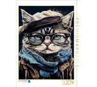 Puzzle · Chat Marlowe | Fais la connaissance du chat hipster · 1000 pièces · Format assemblé 64 × 48 cm · CALVENDO Puzzle