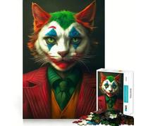 Puzzle Chat Méchant 1000 Pièces Découpe Laser pour Un Ajustement Parfait Activité de Renforcement des Liens Sociaux (50x75cm)