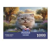 Puzzle Chat Mignon 1000 Pièces pour Adultes Et Enfants, Antistress, Développe La Concentration, Puzzle Zone Humide, Home Decor, Cadeau Enfant 52x38cm/1000pcs