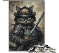 Puzzle Chat Ninja 1000 pièces pour Adultes et Adolescents, Jouets éducatifs et éducatifs, Jeux familiaux avec Affiche et fiche de Questions-réponses (Taille 26x38cm)