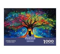 Puzzle Chat Noir 1000 Pièces pour Adultes Et Enfants, Défi Ludique Et Familial, Puzzles Arbre de Vie, Home Decor, Cadeau Famille 70x50cm/1000pcs