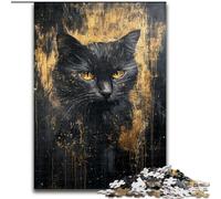 Puzzle Chat Noir et Blanc 1000 pièces pour Adultes et Adolescents, Jeu Stimulant et interactif en Famille 50x75cm
