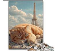 Puzzle Chat Orange Endormi 2000 pièces pour Adultes et Adolescents, Jouet éducatif et décompressant pour Anniversaire et Noël (70x100cm)