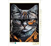 Puzzle · Chat Otis | Fais la connaissance du chat hipster · 1000 pièces · Format assemblé 64 × 48 cm · CALVENDO Puzzle