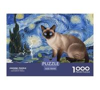 Puzzle Chat Persan Composé De 1000 Pièces pour Adultes,Étang de lis Un Jeu De Dexérité Très Difficile Puzzle Jeu Éducatif Et Stimulant l'art De La Décoration Moderne 70x50cm/1000pcs