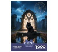 Puzzle Chat Persan Noir 1000 Pièces pour Adultes Et Enfants, Jeu Éducatif, Casse-tête Rosace, DéCoration, Cadeau Adulte 70x50cm/1000pcs