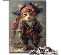 Puzzle Chat Pirate pour Adolescents 1000 pièces, Jeux de détente pour renforcer l'amour Entre Couples (50x75cm)