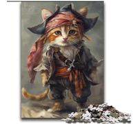 Puzzle Chat Pirate pour Adultes 2000 pièces, activités familiales Amusantes à la Maison, Cadeau d'anniversaire, Cadeaux de Voyage (70x100cm)