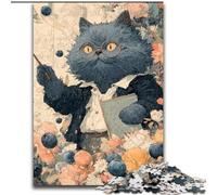 Puzzle Chat Professeur 1000 pièces pour Adultes et Adolescents, Jeu éducatif et Stimulant pour Les Anniversaires et Noël (50x75cm)