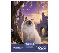 Puzzle Chat Ragdoll 1000 Pièces pour Adultes Et Enfants, Jeu-éducatif, Puzzle Château Gothique, Home Decor, Idée Cadeau 38x26cm/1000pcs