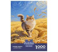 Puzzle Chat Ragdoll Composé De 1000 Pièces pour Adultes,Paysage de Champ de blé Un Jeu De Dexérité Très Difficile Puzzle,Jeu Éducatif Aux Défis 70x50cm/1000pcs