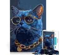 Puzzle Chat Riche 1000 Pièces pour Adolescents Stimule la mémoire Détente et Amusement Bords Lisses Liste de souhaits du Père Noël (50x75cm)