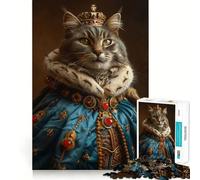 Puzzle Chat Royal 1000 Pièces pour Adolescents Jeu de logique et de réflexion Découpe précise (38x52cm)