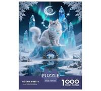 Puzzle Chat sibérien Qui Compte 1000 Pièces pour Adultes,Ice Château Un Jeu De Dexérité Très Difficile Puzzle Éducatif Aux Défis l'art De La Décoration Moderne 70x50cm/1000pcs