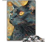 Puzzle Chat sous Le Ciel étoilé pour Adolescents 2000 pièces, Jeu Stimulant et interactif Parent-Enfant (70x100cm)