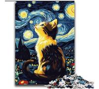 Puzzle Chat sous Le Ciel Nocturne pour Adultes, 2000 pièces, idéal comme Cadeau pour Toute la Famille (70x100cm)