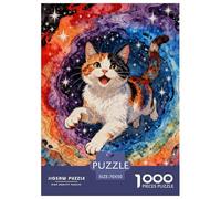 Puzzle Chat Tabby 1000 Pièces pour Adultes Et Enfants, Défi Cérébral Et Jeu Complexe, Puzzles Colorful Vortex Nébuleuse, DéCoration, Idée Cadeau 70x50cm/1000pcs