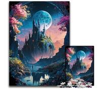 Puzzle Château 1000 pièces en Bois, décoration DIY, défi cérébral, pour Adultes, Famille, Cadeau de Vacances 26 x 38 cm