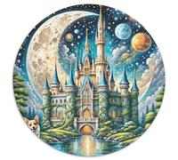Puzzle Château 1000 Pièces en Carton pour Adultes Jeu D’activité Intérieure Puzzles Corgi Planète Château Cadeau Adulte Décoration Intérieure 1000pcs (67.5x67.5cm)